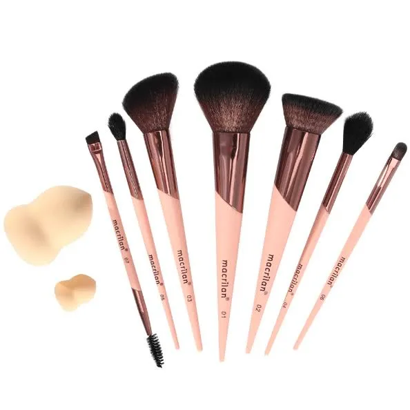 Kit Com 7 Pincéis e 2 Esponjas - Macrilan