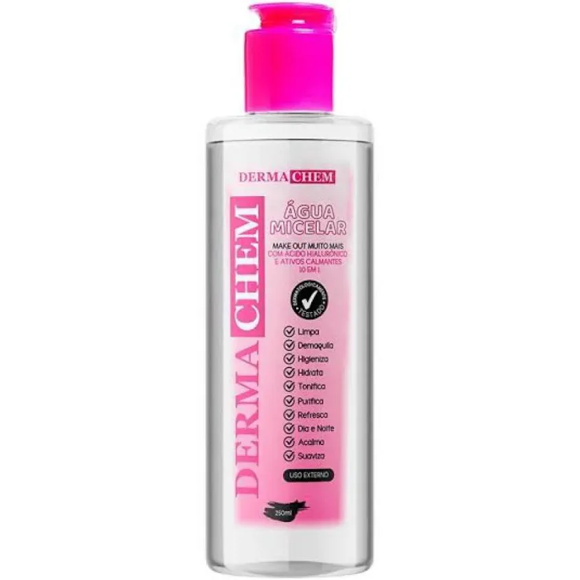 Água miscelar ácido hialurônico Dermachem 250ml